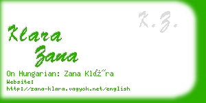 klara zana business card